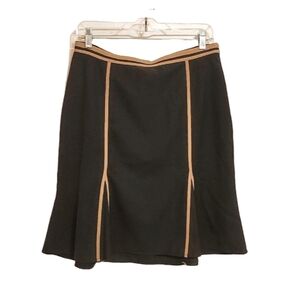 The Limited Fit and Flare Skirt Brown Tan Stretch